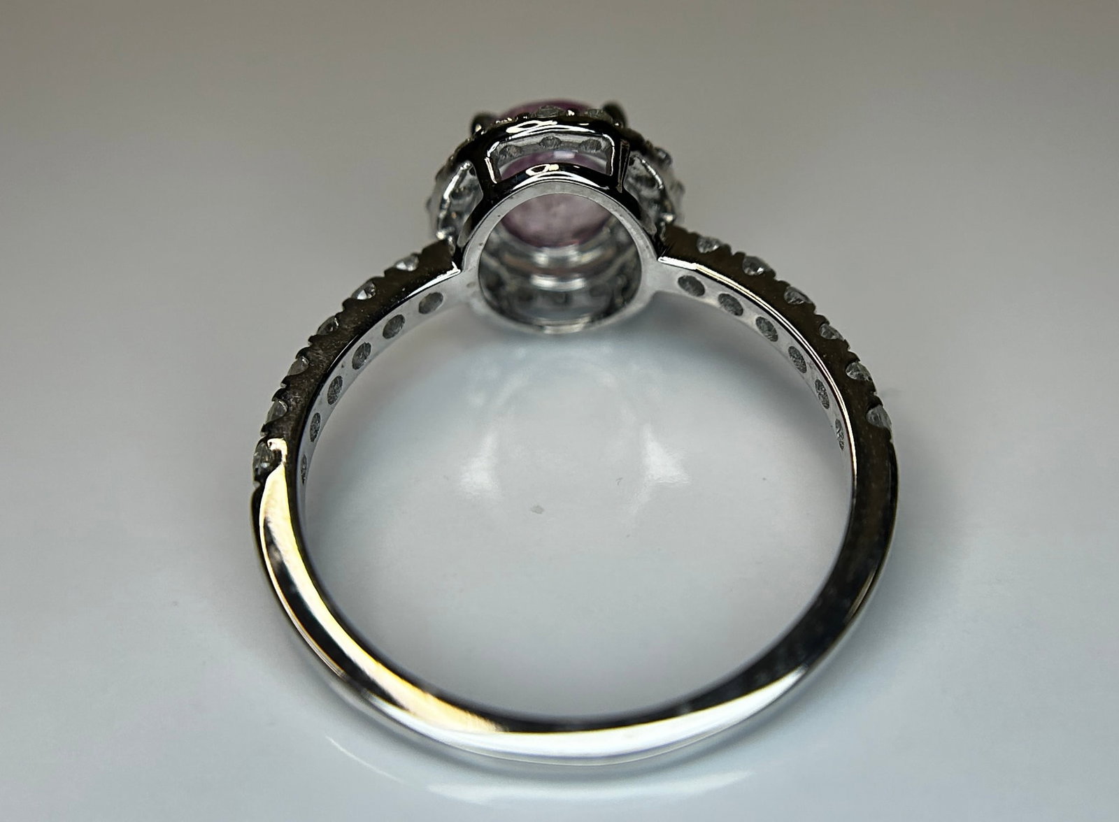 Beautiful Natural Ceylon 1.15ct Pink Sapphire With Diamonds & 18k Gold - 5