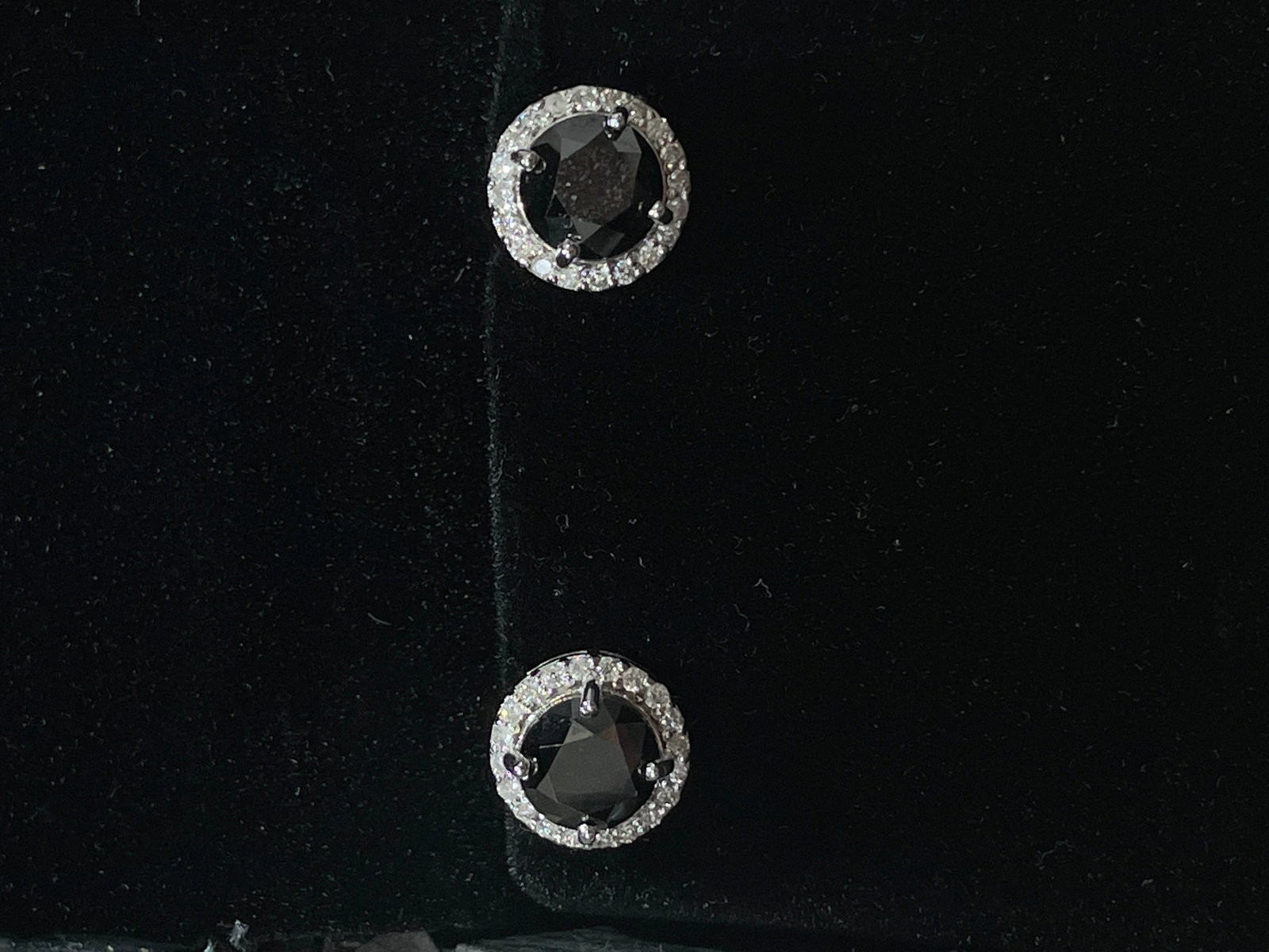 Beautiful Natural 3.84 CT Black Diamond Earrings Natural Diamonds & 18k Gold - 6