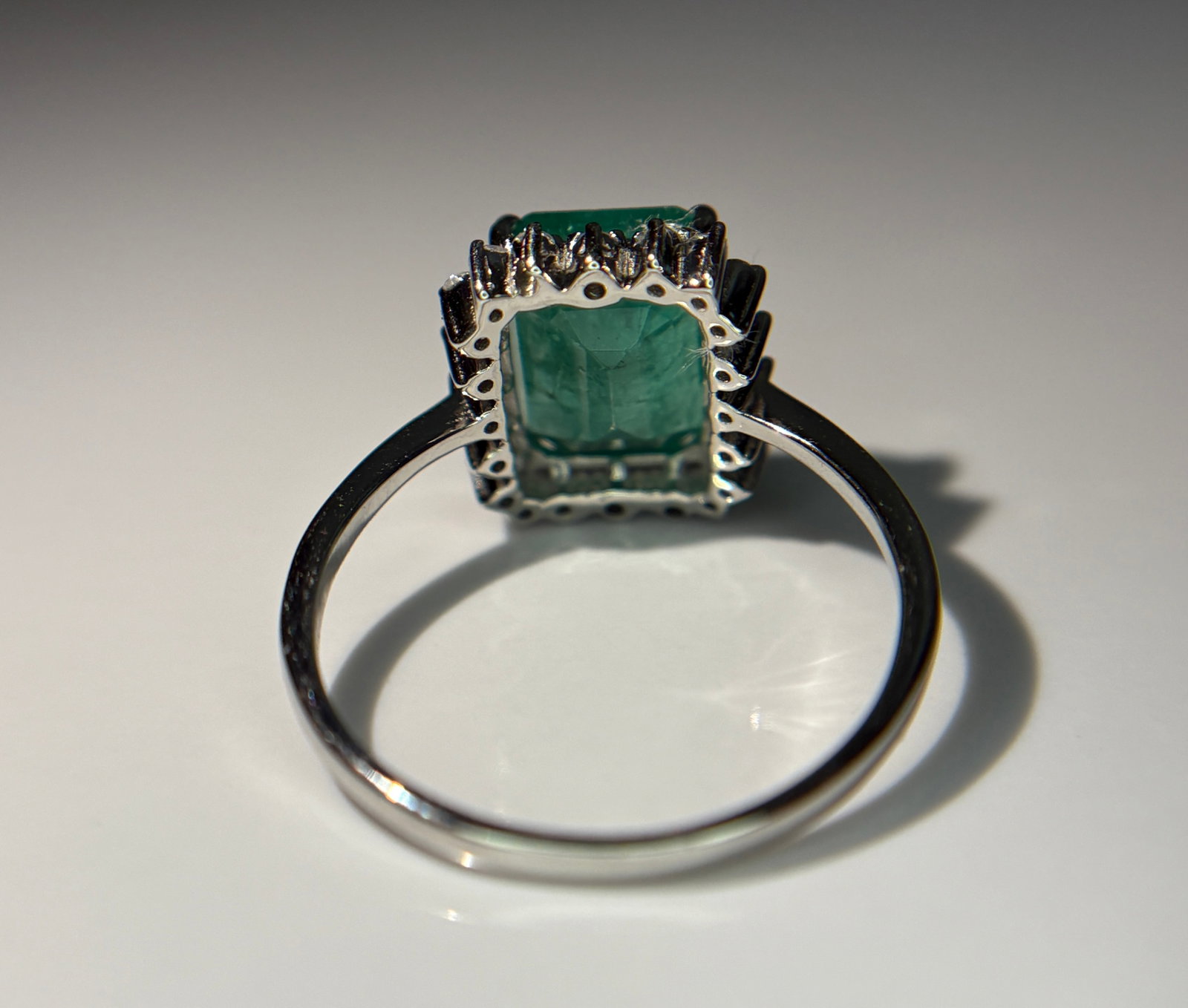 Beautiful 2.90 CT Natural Emerald Ring With Natural Diamonds & Platinum 950 - 8