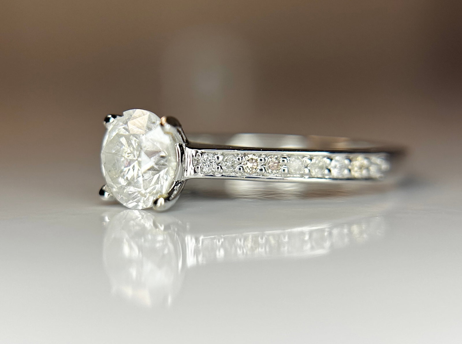 Beautiful 1.21ct Untreated Natural Solitaire Diamond & 18k Gold - 2