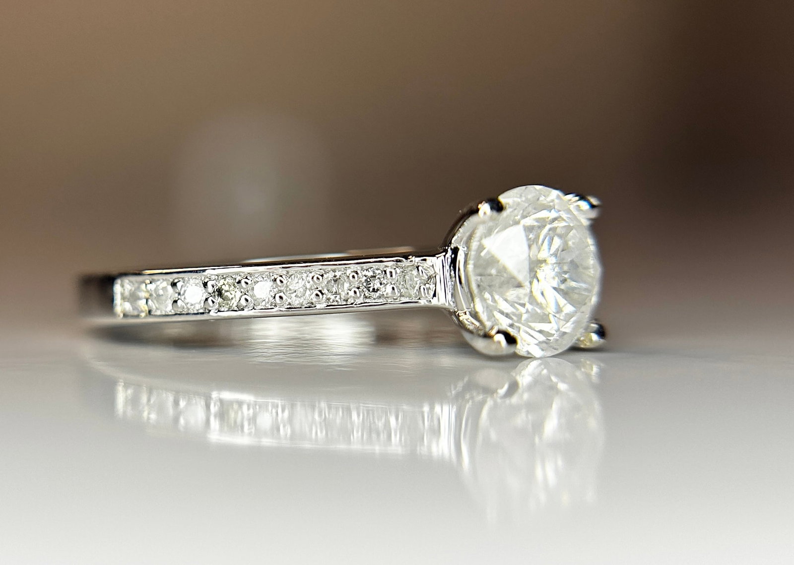 Beautiful 1.21ct Untreated Natural Solitaire Diamond & 18k Gold - 5