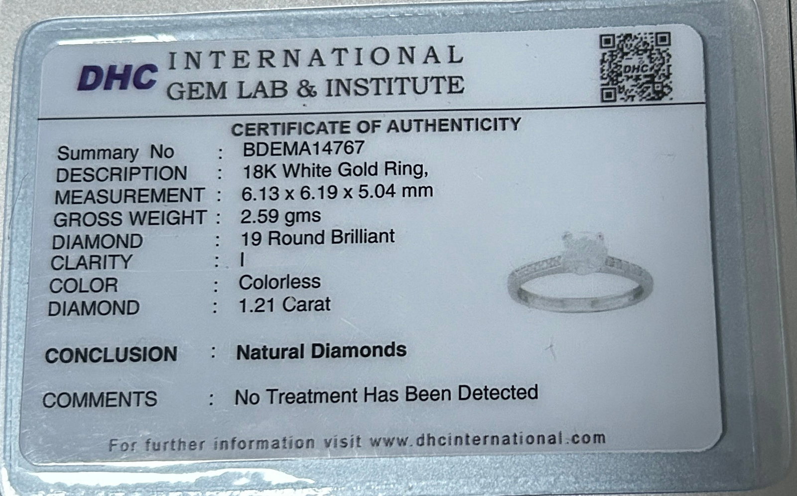 Beautiful 1.21ct Untreated Natural Solitaire Diamond & 18k Gold - 8