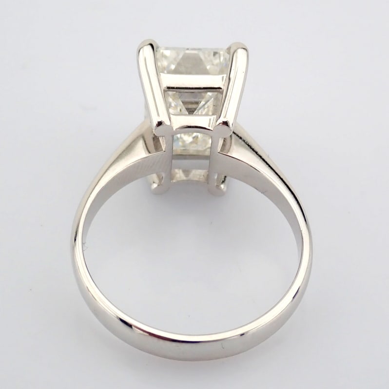 Emerald Cut Lab-Grown Diamond Ring - 5.09 Total Carat (IGI Certified) - 4