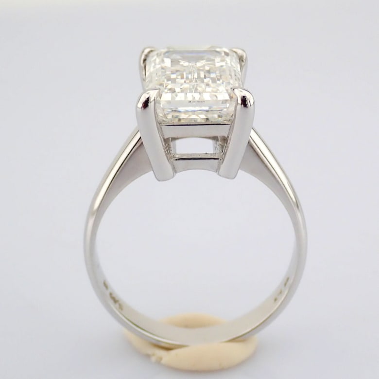 Emerald Cut Lab-Grown Diamond Ring - 5.09 Total Carat (IGI Certified) - 5