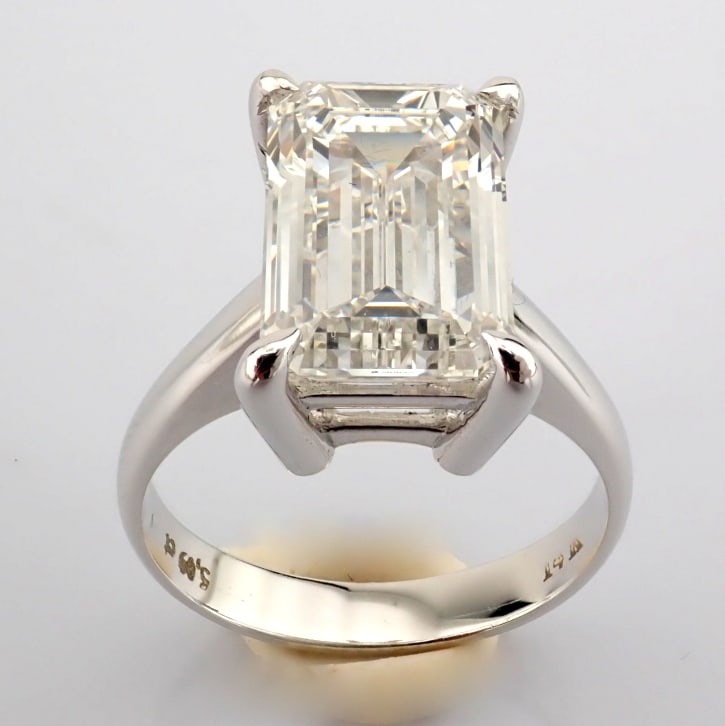 Emerald Cut Lab-Grown Diamond Ring - 5.09 Total Carat (IGI Certified) - 6