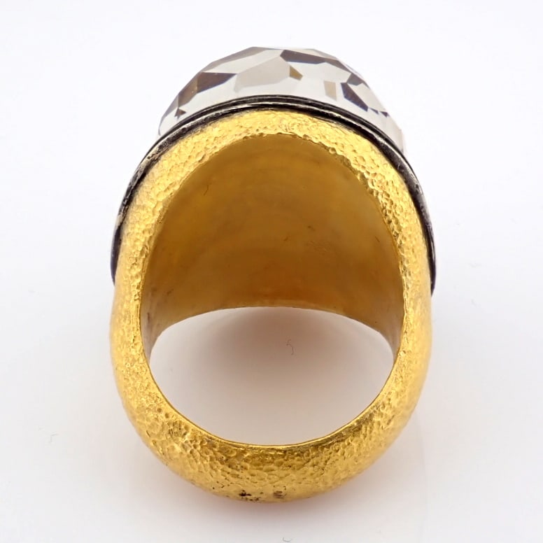 Natural Diamond 24K Yellow Gold Ring - 9