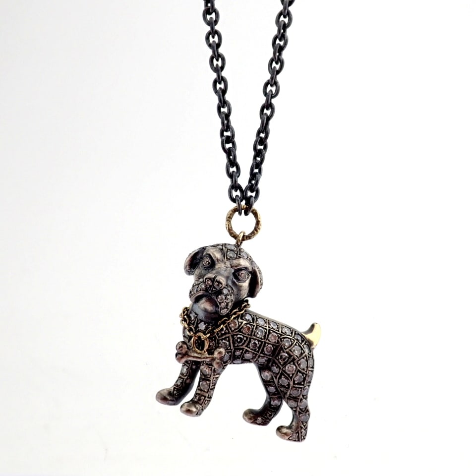Natural Diamond 18K Yellow Gold Necklace - 9