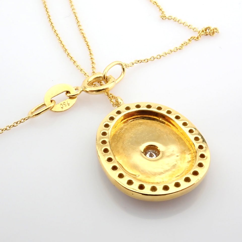 Natural Diamond 18K Yellow Gold Necklace - 10