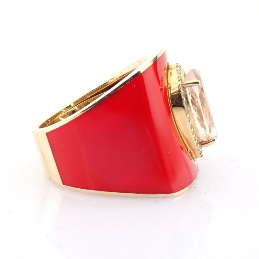 Natural Diamond 14K Yellow Gold Ring - 10