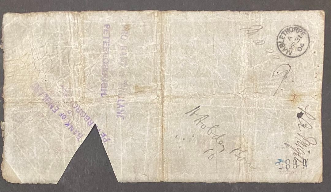 1901 BANKNOTE OF £10 STAMFORD, SPALDING & BOSTON BANKNIG COMPANY LTD - 2