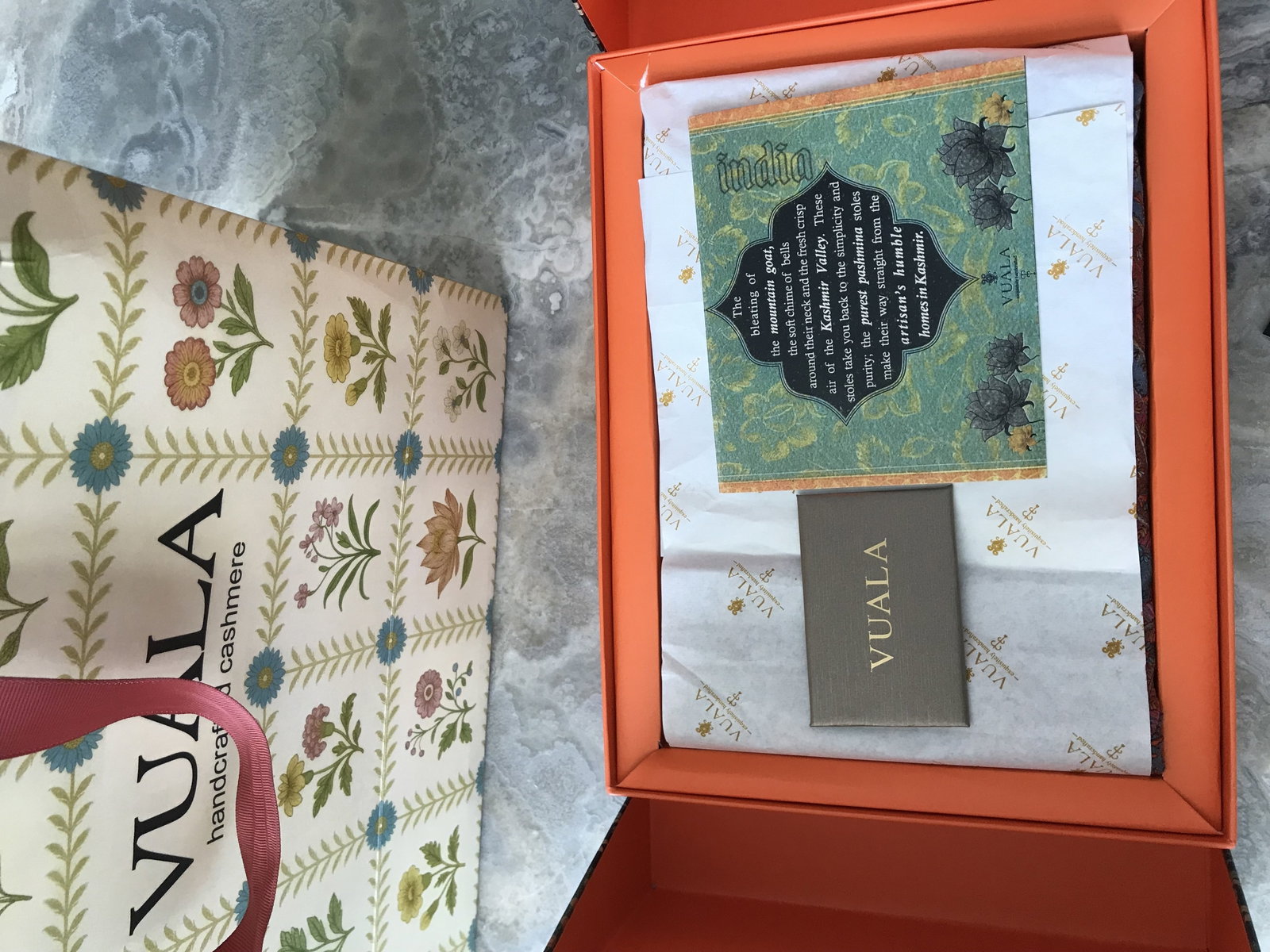 VUALA Cashmere/ Pashmina HAND EMBROIDERED Shawl Brand new - 14