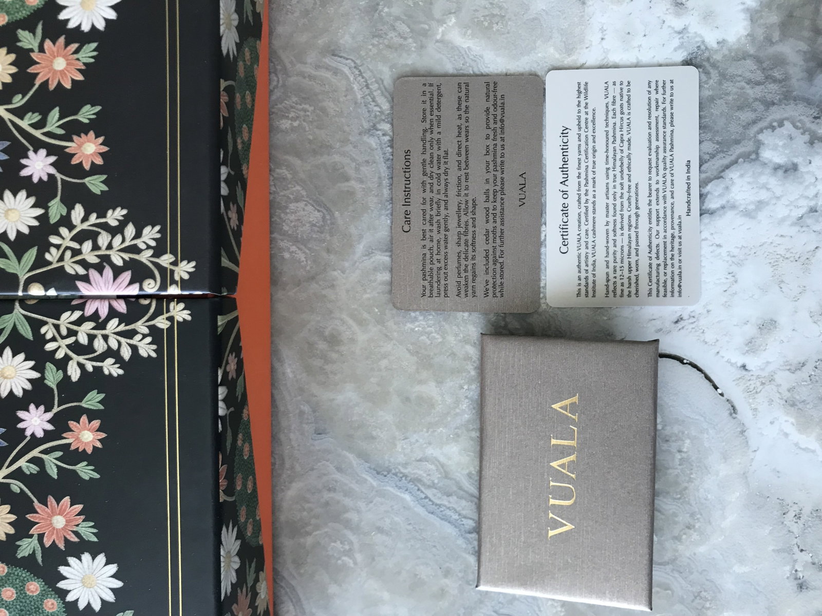 VUALA Cashmere/ Pashmina HAND EMBROIDERED Shawl Brand new - 9