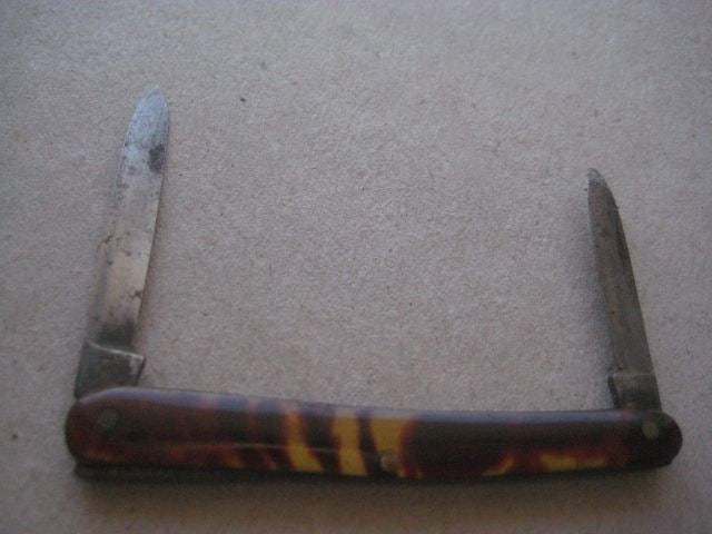 Vintage Twin Steel Bladed Folding Fruit Knife, c1920 - 2