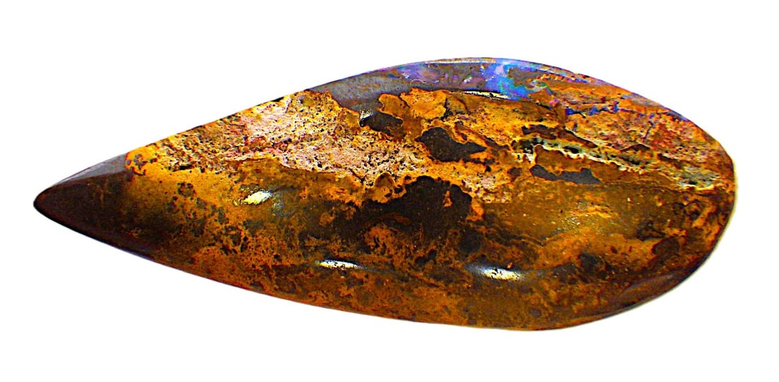 Rare Australian black opal fossil wood 20 carats - 6