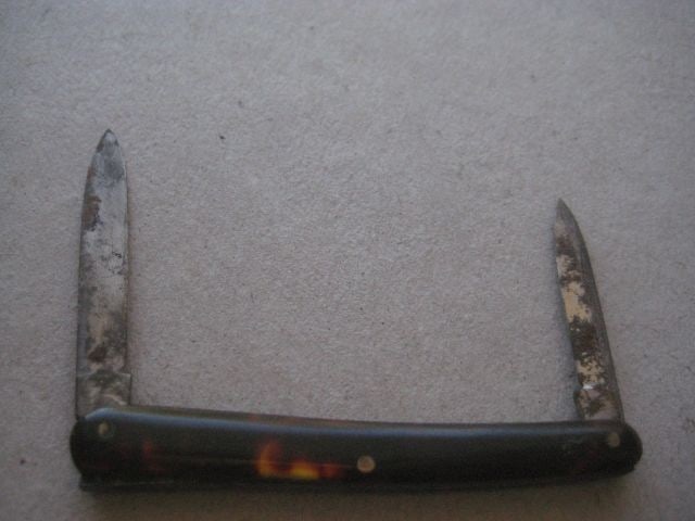 Vintage Twin Steel Bladed Folding Fruit Knife, c1920 - 2
