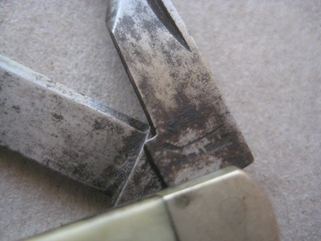 Antique French Bone Hafted Twin Bladed Penknife, c1900 - 3