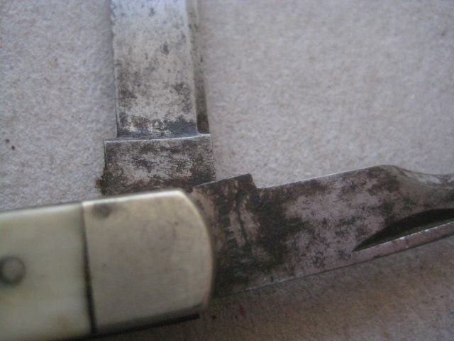 Antique French Bone Hafted Twin Bladed Penknife, c1900 - 5