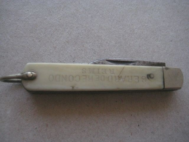 Antique French Bone Hafted Twin Bladed Penknife, c1900 - 6
