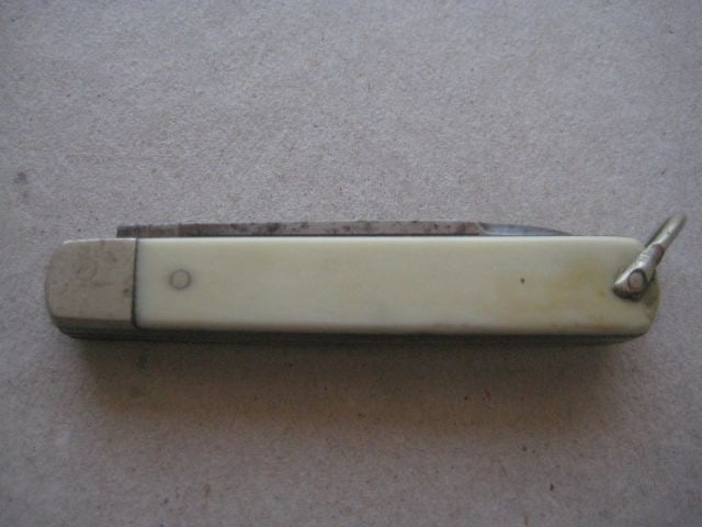 Antique French Bone Hafted Twin Bladed Penknife, c1900 - 7