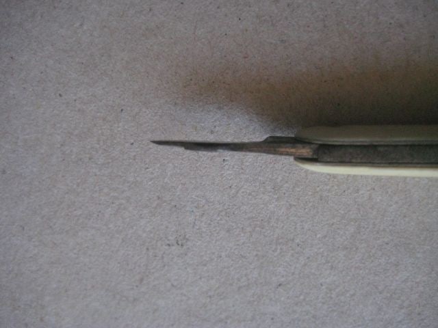 Antique French Bone Hafted Twin Bladed Penknife, c1900 - 4