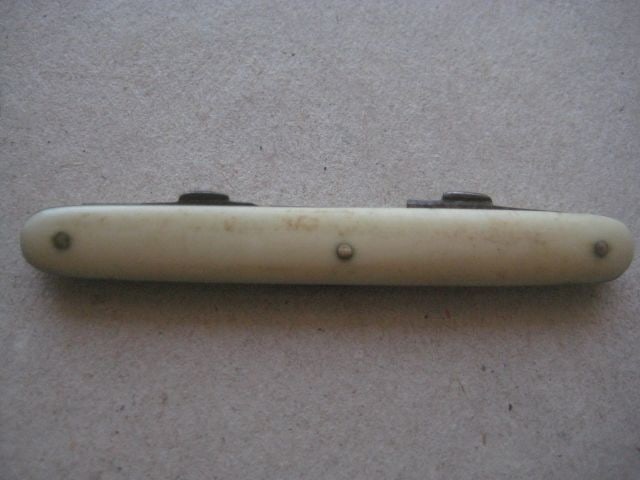 Antique French Bone Hafted Twin Bladed Penknife, c1900 - 6