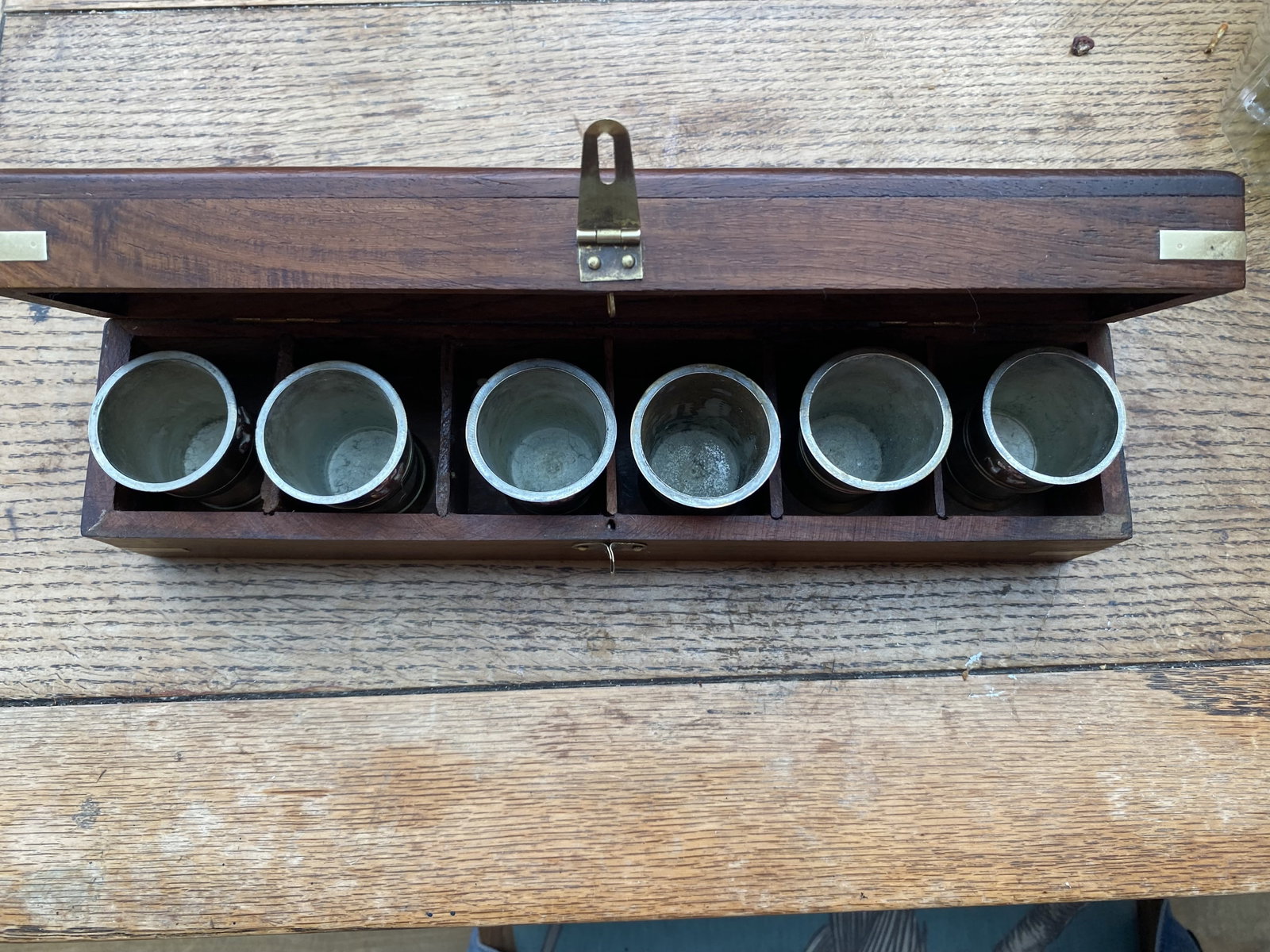 Naval themed 6 shot set in attractive case - 2
