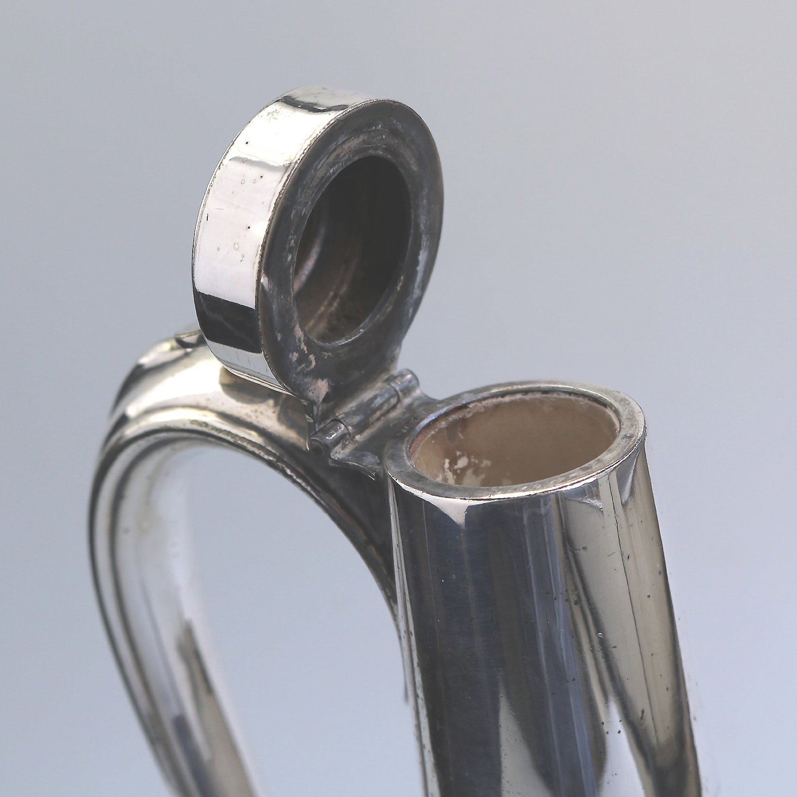 A very unusual antique novelty silver-plate Claret / cut glass Wine Jug C.1900 - 6