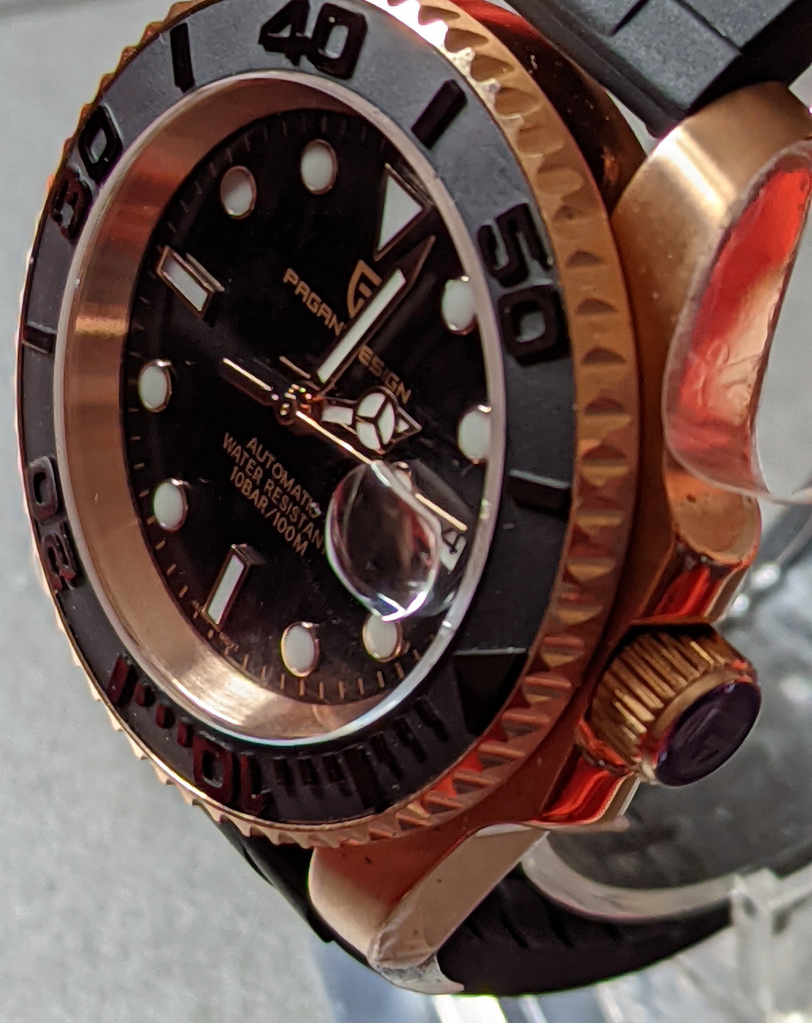 Pagani Design "Everose Submariner" Homage — Automatic - Rolex Submariner" Homage — Autom: Title: Pagani Design "Everose Submariner" Homage — Automatic - Rolex Submariner" Homage — Automatic Description: Pagani Design "Everose Submariner" Homage — Automatic Brand New