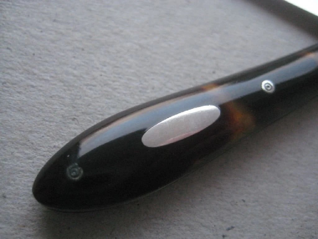 Rare French Silver Bladed Folding Fruit Knife - 2