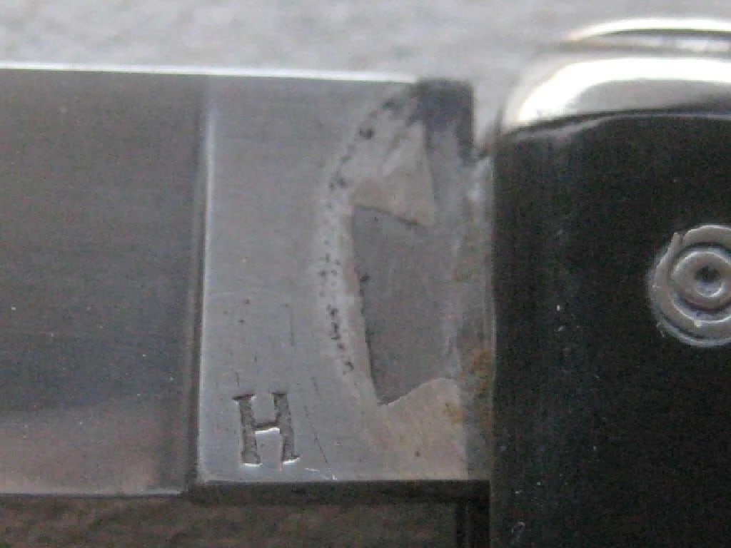 Rare French Silver Bladed Folding Fruit Knife - 8