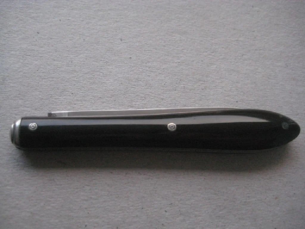 Rare French Silver Bladed Folding Fruit Knife - 9