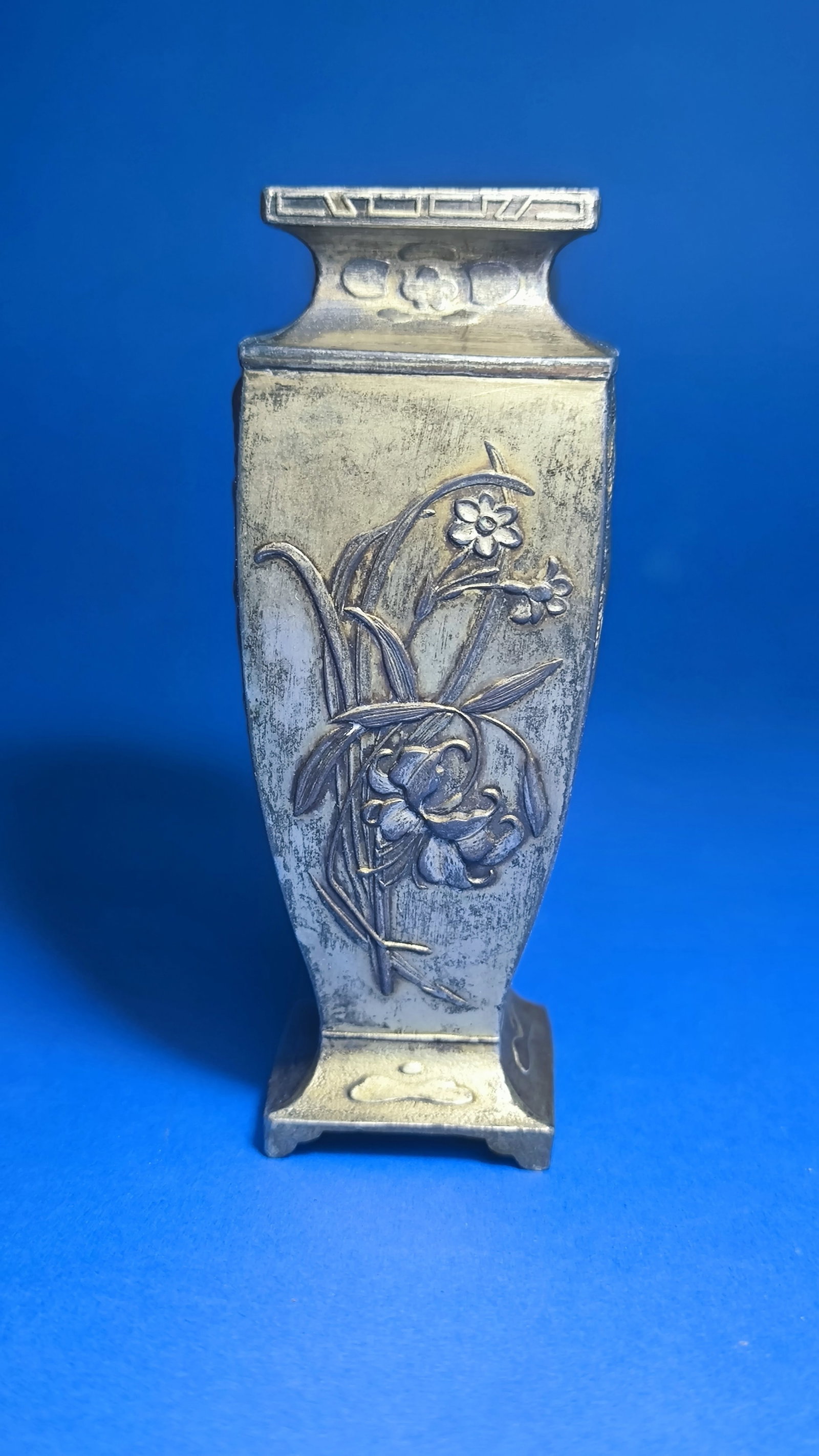 Antique Meiji Mixed Metal Master Piece Japan Art Work Vase - 3