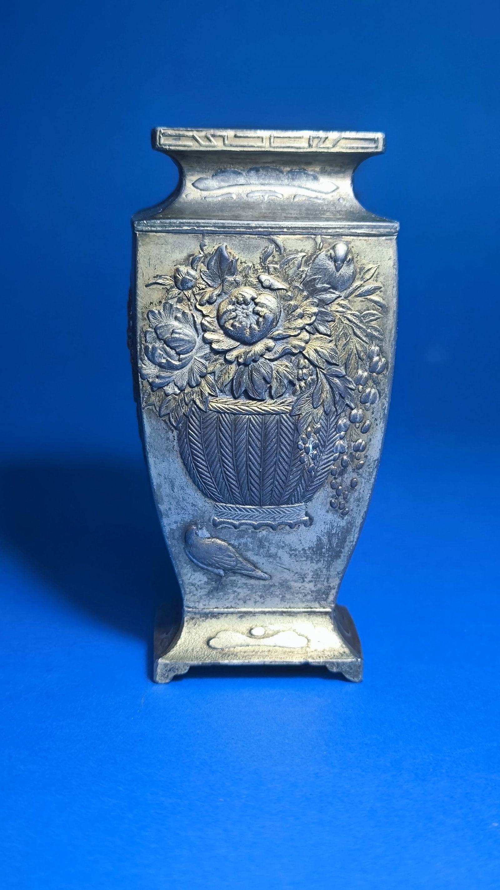 Antique Meiji Mixed Metal Master Piece Japan Art Work Vase - 5
