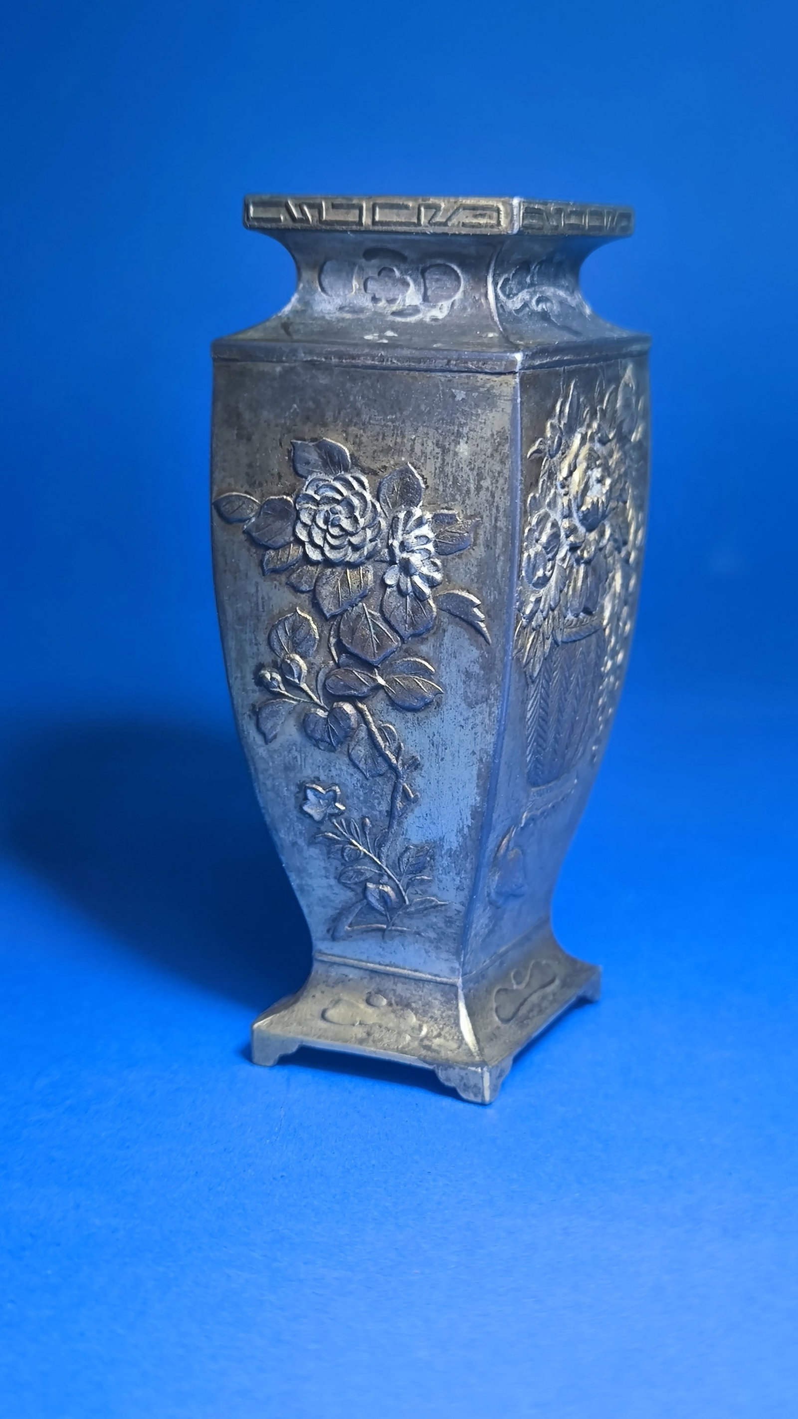 Antique Meiji Mixed Metal Master Piece Japan Art Work Vase - 6