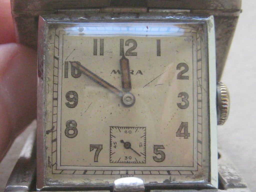Vintage Mira EPNS Miniature Travelling Clock - 4