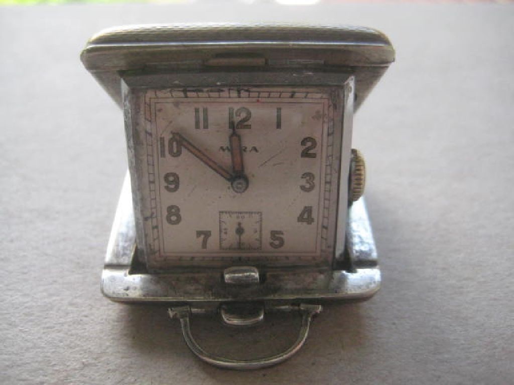 Vintage Mira EPNS Miniature Travelling Clock - 6