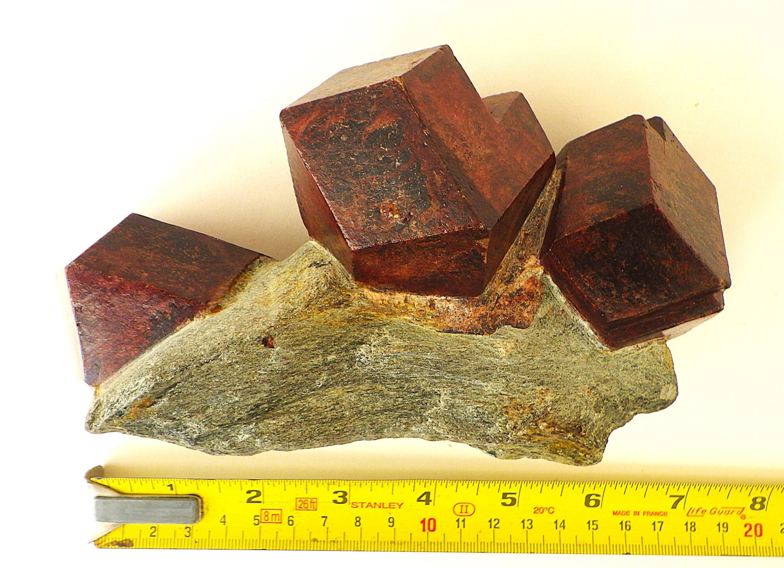 Huge natural garnet crystals on matrix from India - 2
