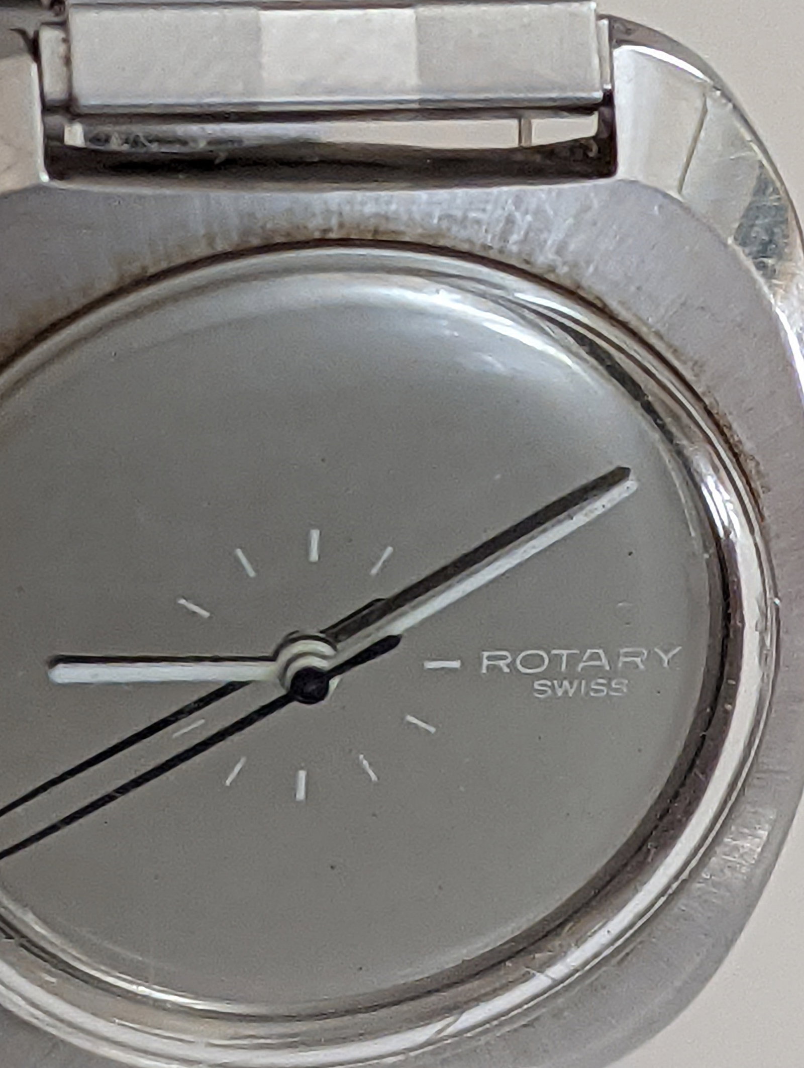 Vintage 1960s Rotary Swiss ""Space Age"" Stainless Steel mechanical Watch - 4