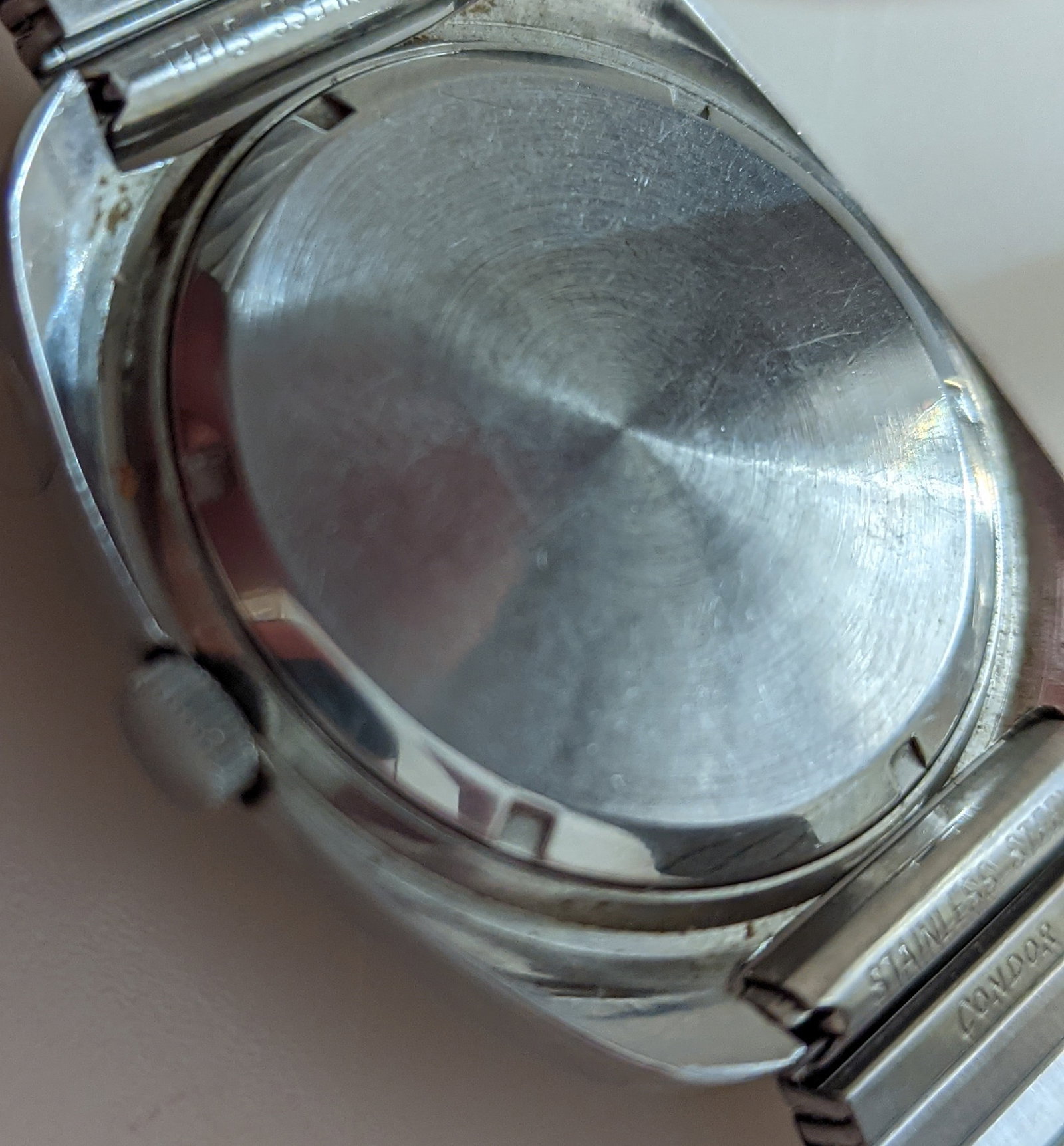 Vintage 1960s Rotary Swiss ""Space Age"" Stainless Steel mechanical Watch - 5