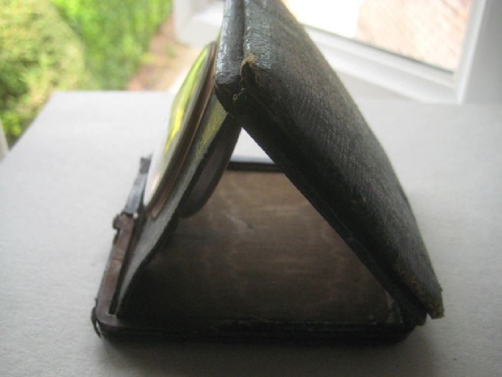 Vintage Swiss Made 8 Day Green Leather Travel Clock - 2