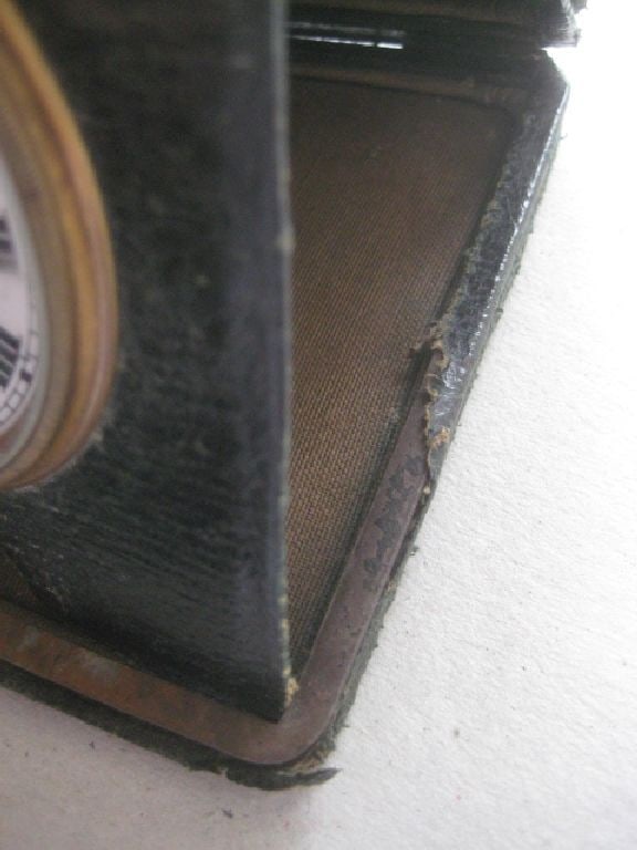 Vintage Swiss Made 8 Day Green Leather Travel Clock - 8
