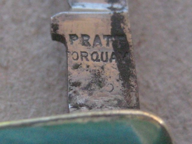 Vintage Miniature Green Agate Hafted Penknife, c1940 - 4