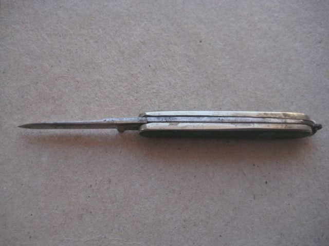 Vintage Miniature Green Agate Hafted Penknife, c1940 - 5