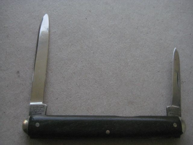 Antique Horn Hafted Twin Bladed Penknife, c1900 - 2