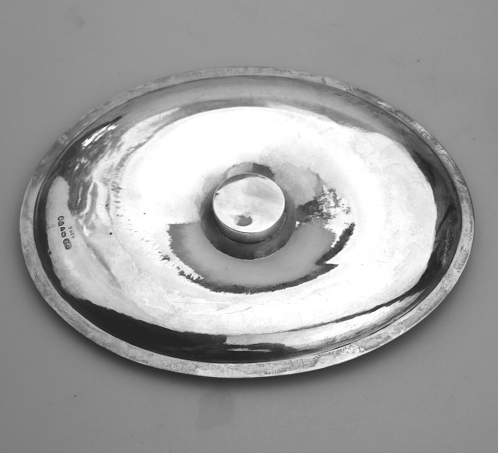 A fine antique English solid silver & cut glass Elkington Tray & Inkstand 312g+ C.1877 - 9