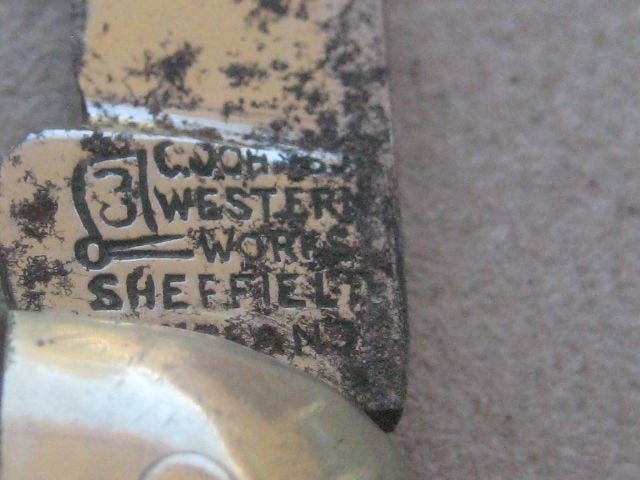 Vintage Twin Steel Bladed Folding Fruit Knife, c1920 - 4