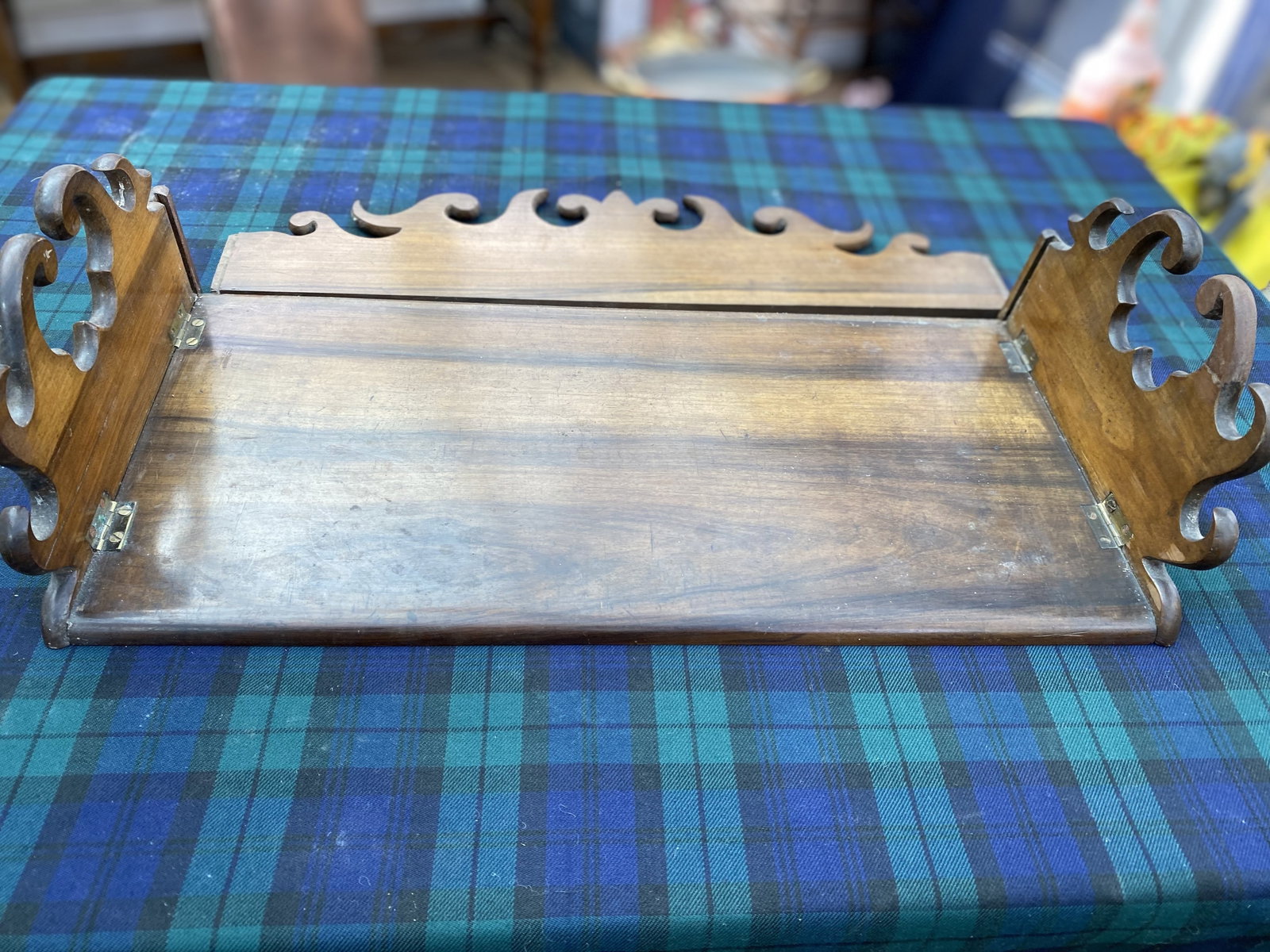 Foldable mahogany book stand - 3