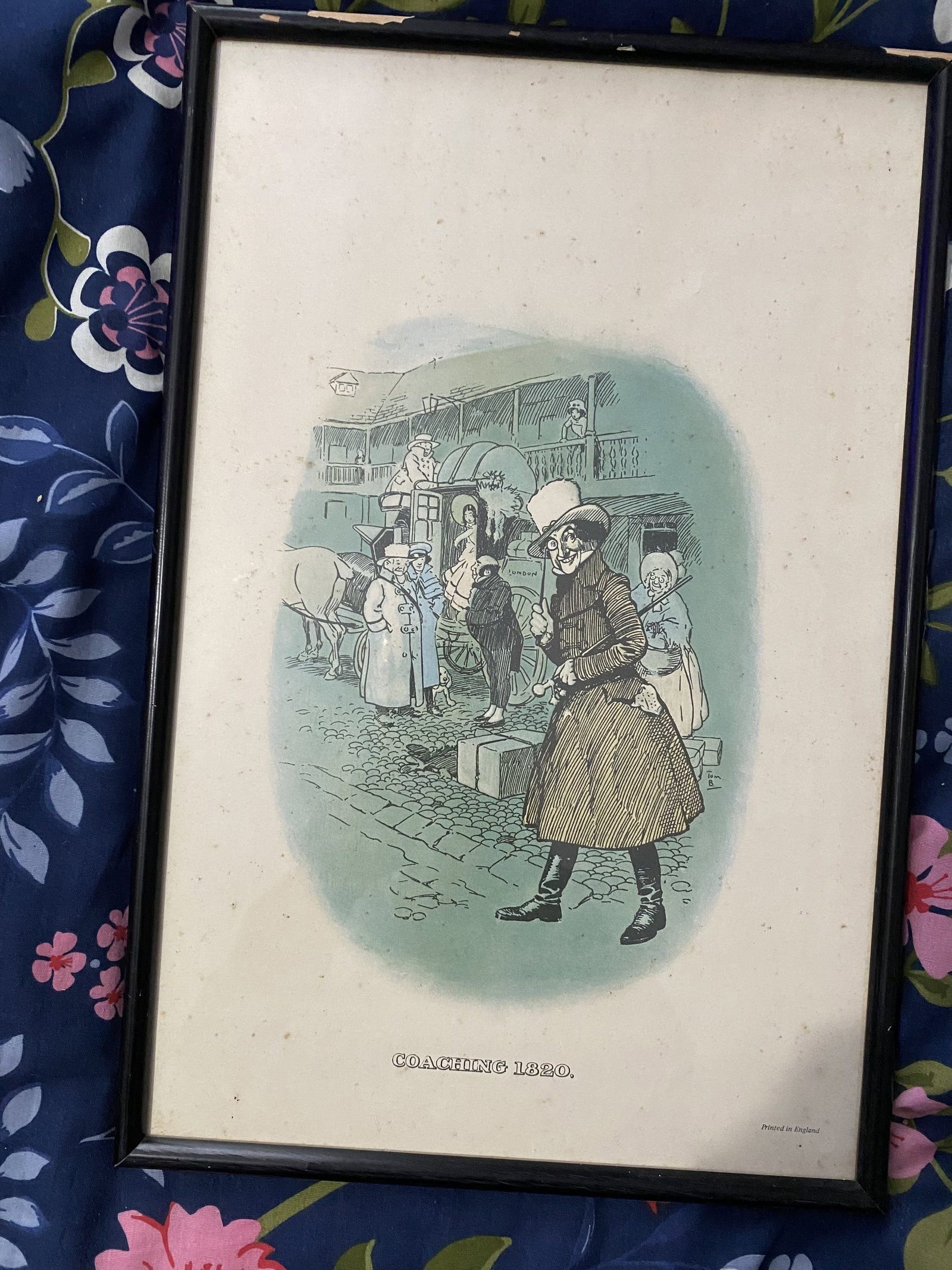 1905 striding man poster by Tom Browne entitled coaching: Title: 1905 striding man poster by Tom Browne entitled coaching Description: Another one in this seies Condition: Used Delivery option: Collection & Delivery Location: EH20 Category: Art