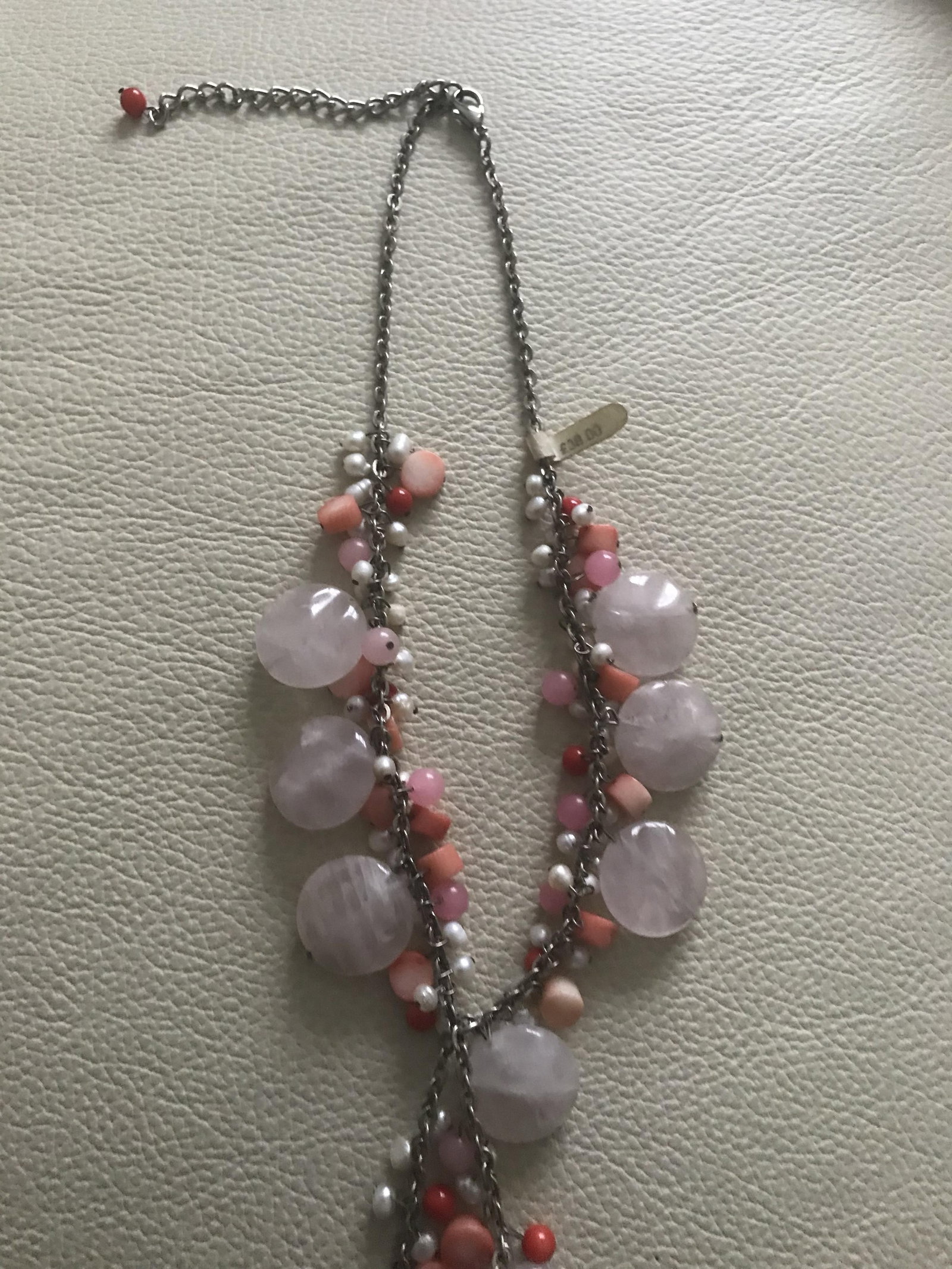 Butler & Wilson Rose Quartz, Pearl and Coral Bead Necklace - 3