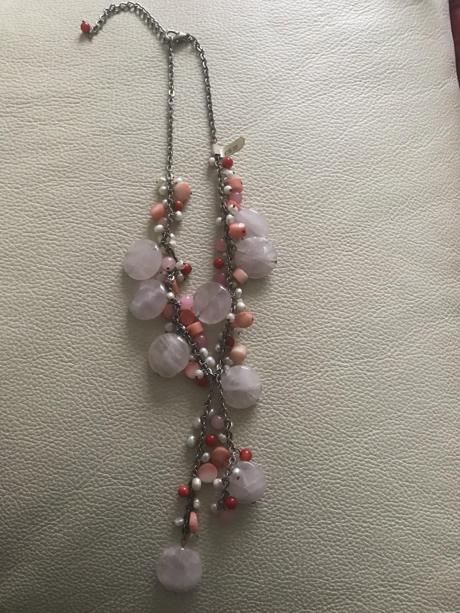 Butler & Wilson Rose Quartz, Pearl and Coral Bead Necklace - 5